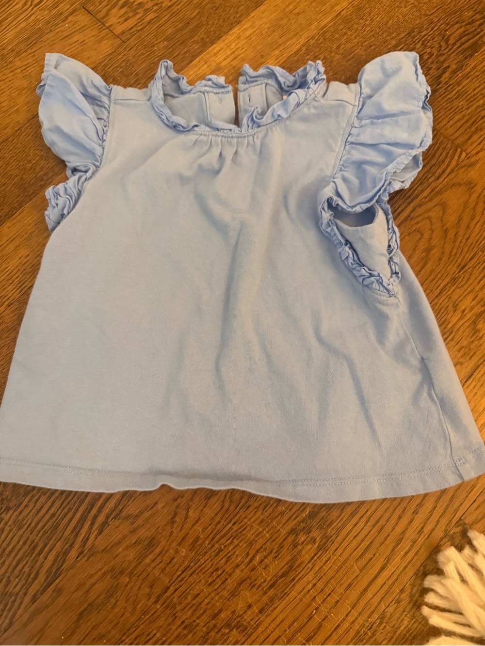 Janie and Jack Ruffled Light Blue Girls' Tank Top
